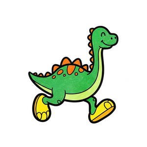 Dinosaur with Comically Large, Goofy Feet